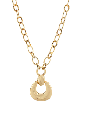 Crescent Drift Pendant Necklace