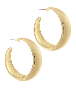 Bold Crescent Hoop Earrings