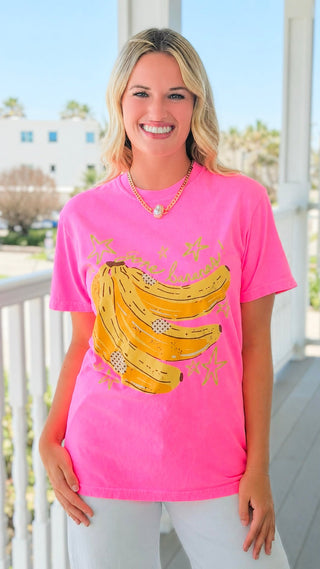"Gone Bananas" Star Print Casual T-Shirt