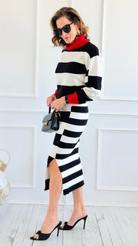 Graphic Lines Skirt & Top Set-210 Loungewear/Sets-rivir-Coastal Bloom Boutique, find the trendiest versions of the popular styles and looks Located in Indialantic, FL