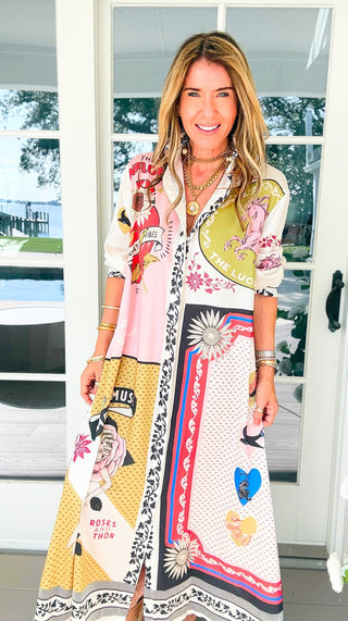 Gypsy Soul Italian Button Long Dress