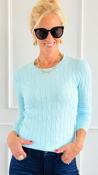Hailey Knit Pullover Top - Mint-140 Sweaters-Cielo-Coastal Bloom Boutique, find the trendiest versions of the popular styles and looks Located in Indialantic, FL