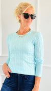 Hailey Knit Pullover Top - Mint-140 Sweaters-Cielo-Coastal Bloom Boutique, find the trendiest versions of the popular styles and looks Located in Indialantic, FL