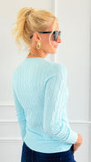 Hailey Knit Pullover Top - Mint-140 Sweaters-Cielo-Coastal Bloom Boutique, find the trendiest versions of the popular styles and looks Located in Indialantic, FL