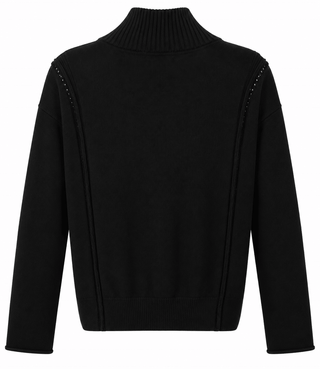 Half Zip Collared Sweater - Black