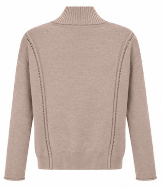 Half Zip Collared Sweater - H. Mocha