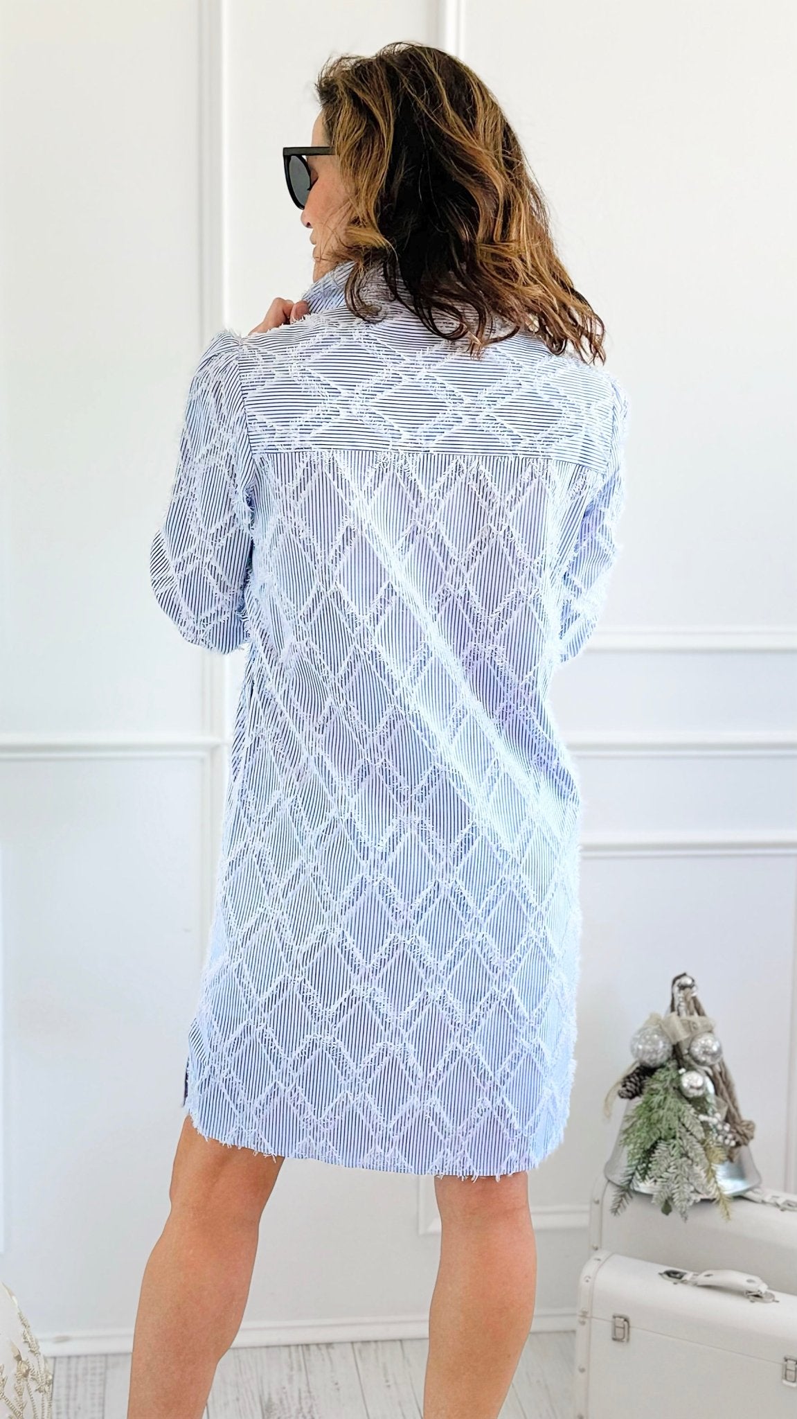 Hamptons Breeze Textured Dress - JOH-200 Dresses/Jumpsuits/Rompers-Joh Apparel-Coastal Bloom Boutique, find the trendiest versions of the popular styles and looks Located in Indialantic, FL