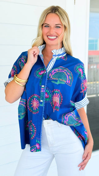 Harbor Button Front Blouse