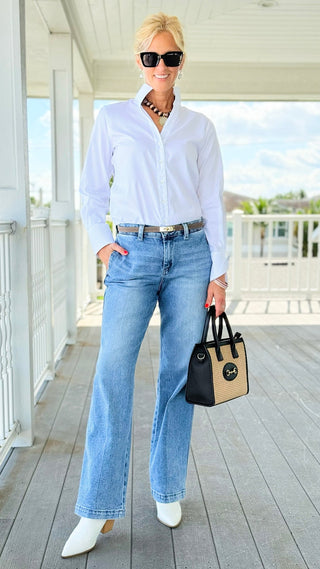 Harbor Slouchy Straight Leg Jeans