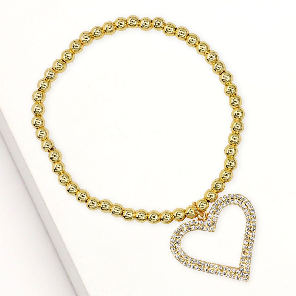 Heart Glow Charm Bracelet-230 Jewelry-NYW-Coastal Bloom Boutique, find the trendiest versions of the popular styles and looks Located in Indialantic, FL