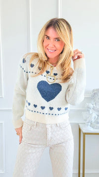 Heartfelt Whimsy Knit Sweater-140 Sweaters-Rousseau-Coastal Bloom Boutique, find the trendiest versions of the popular styles and looks Located in Indialantic, FL