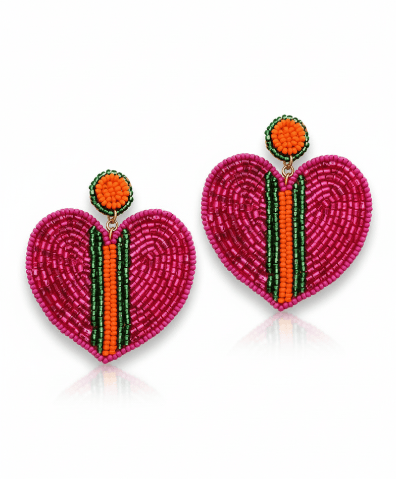 Hearts of Holiday Magic Earrings - Fuchsia-230 Jewelry-GS JEWELRY-Coastal Bloom Boutique, find the trendiest versions of the popular styles and looks Located in Indialantic, FL