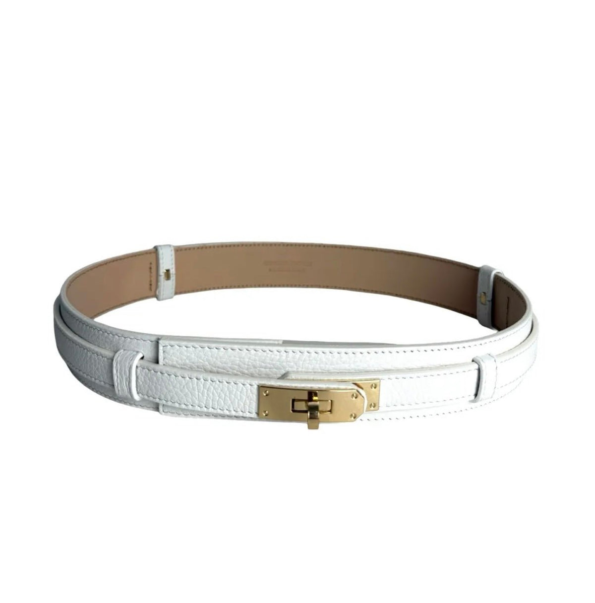 Heritage Lock Italian Leather Belt - THICK-110 Short Sleeve Tops-LE BORSETTE-Coastal Bloom Boutique, find the trendiest versions of the popular styles and looks Located in Indialantic, FL
