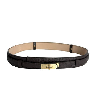 Heritage Lock Italian Leather Belt - THICK-110 Short Sleeve Tops-LE BORSETTE-Coastal Bloom Boutique, find the trendiest versions of the popular styles and looks Located in Indialantic, FL