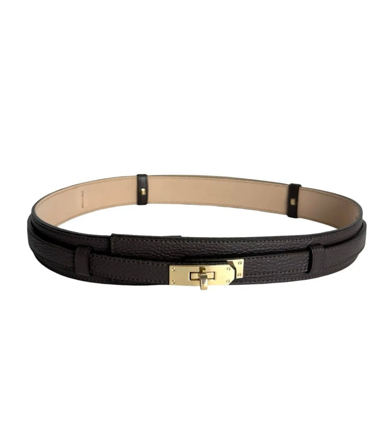 Heritage Lock Italian Leather Belt - THICK-110 Short Sleeve Tops-LE BORSETTE-Coastal Bloom Boutique, find the trendiest versions of the popular styles and looks Located in Indialantic, FL