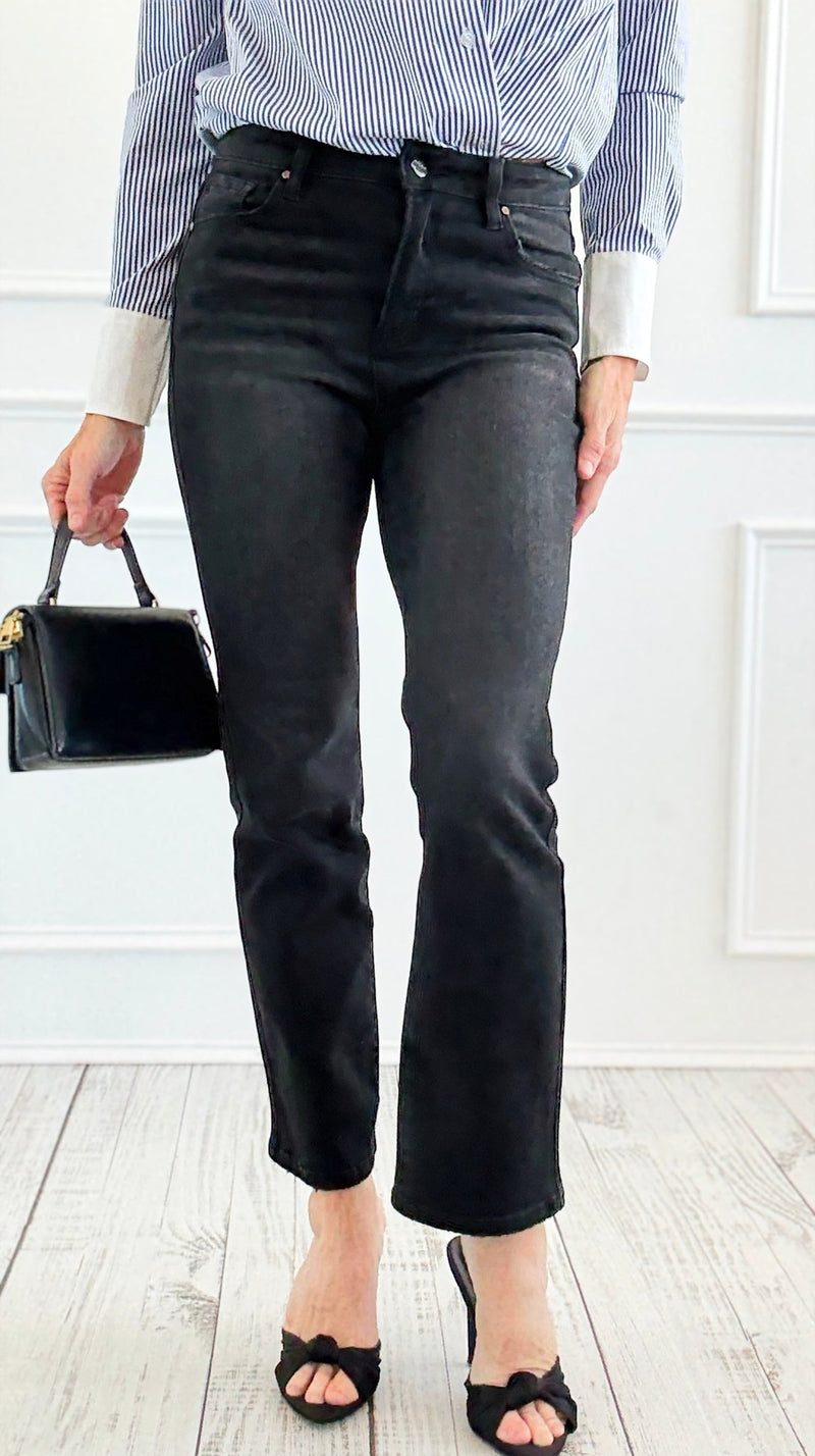 High Crop Straight Jeans-190 Denim-Risen-Coastal Bloom Boutique, find the trendiest versions of the popular styles and looks Located in Indialantic, FL