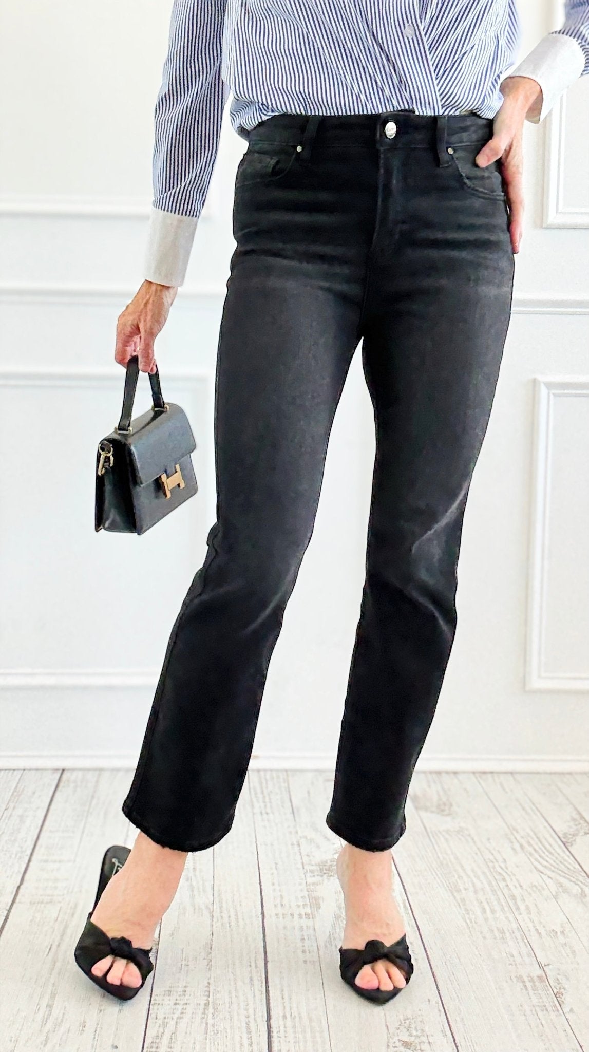 High Crop Straight Jeans-190 Denim-Risen-Coastal Bloom Boutique, find the trendiest versions of the popular styles and looks Located in Indialantic, FL