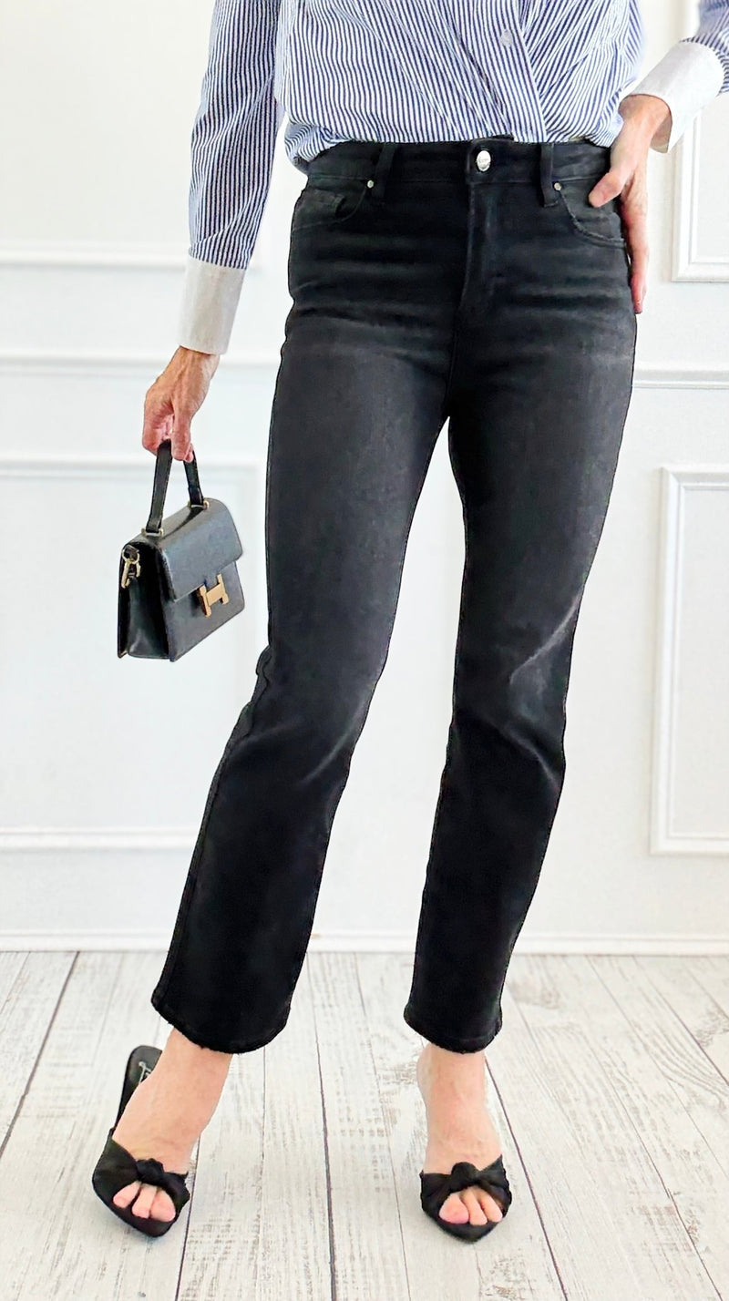 High Crop Straight Jeans-190 Denim-Risen-Coastal Bloom Boutique, find the trendiest versions of the popular styles and looks Located in Indialantic, FL