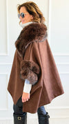 Highland Vegan Fur Cape-160 Jackets-Original USA-Coastal Bloom Boutique, find the trendiest versions of the popular styles and looks Located in Indialantic, FL