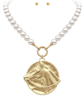 Galloping Grace Beaded Necklace-230 Jewelry-GS JEWELRY-Coastal Bloom Boutique, find the trendiest versions of the popular styles and looks Located in Indialantic, FL