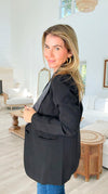 Holiday Glamour Button Blazer-160 Jackets-ROUSSEAU-Coastal Bloom Boutique, find the trendiest versions of the popular styles and looks Located in Indialantic, FL