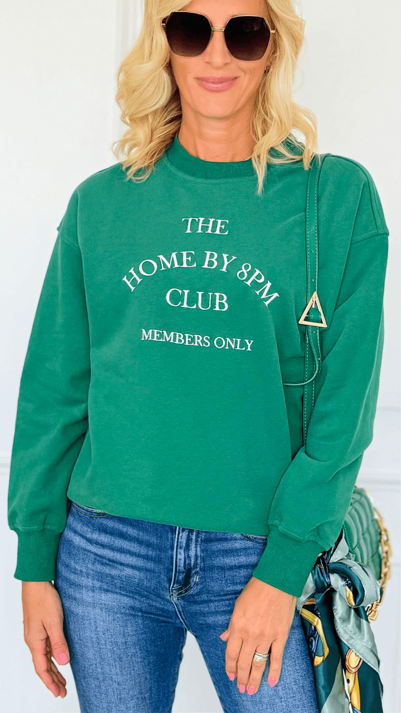 Homebody Club Graphic Sweatshirt-110 Long Sleeve Tops-Gilli-Coastal Bloom Boutique, find the trendiest versions of the popular styles and looks Located in Indialantic, FL