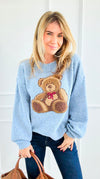 Honey Bear Cozy Knit Sweater-140 Sweaters-VERY J-Coastal Bloom Boutique, find the trendiest versions of the popular styles and looks Located in Indialantic, FL