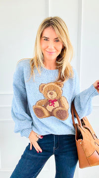 Honey Bear Cozy Knit Sweater-140 Sweaters-VERY J-Coastal Bloom Boutique, find the trendiest versions of the popular styles and looks Located in Indialantic, FL