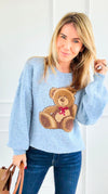 Honey Bear Cozy Knit Sweater-140 Sweaters-VERY J-Coastal Bloom Boutique, find the trendiest versions of the popular styles and looks Located in Indialantic, FL