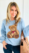 Honey Bear Cozy Knit Sweater-140 Sweaters-VERY J-Coastal Bloom Boutique, find the trendiest versions of the popular styles and looks Located in Indialantic, FL