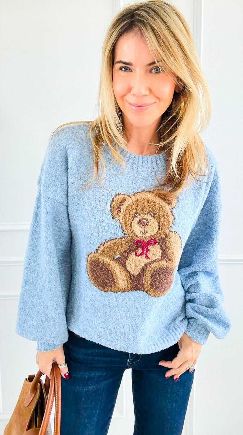 Honey Bear Cozy Knit Sweater-140 Sweaters-VERY J-Coastal Bloom Boutique, find the trendiest versions of the popular styles and looks Located in Indialantic, FL