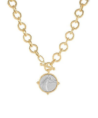 Horse Coin Pendant Necklace