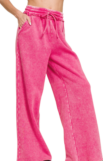Daydream Lounge Pants - Hot Pink-100 Pants-Zenana-Coastal Bloom Boutique, find the trendiest versions of the popular styles and looks Located in Indialantic, FL