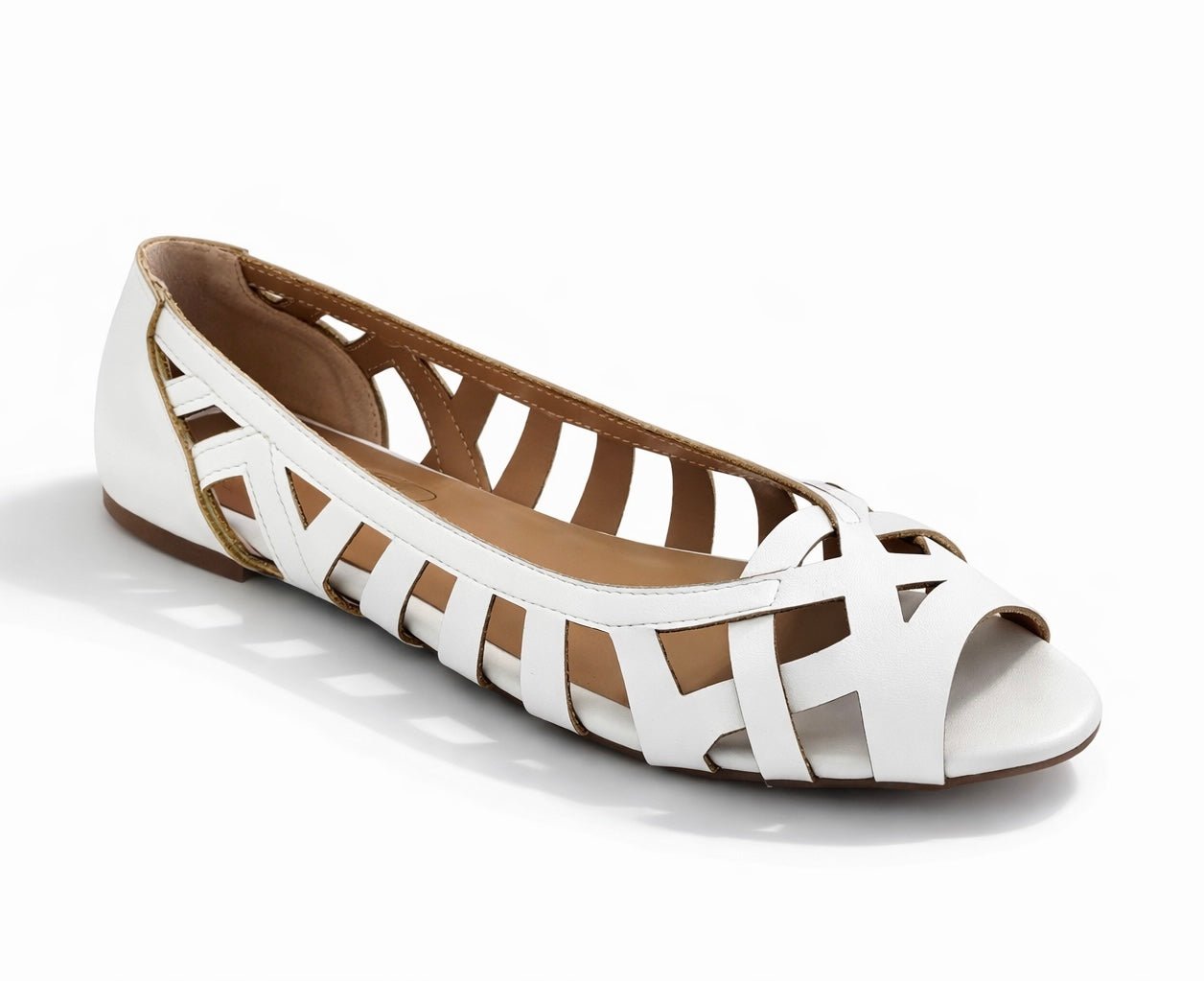 Hour Woven Flats - White