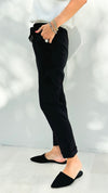 Spring Italian Jogger Pant - Black-180 Joggers-Italianissimo-Coastal Bloom Boutique, find the trendiest versions of the popular styles and looks Located in Indialantic, FL