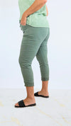 Curvy Love Endures Italian Jogger - Olive-180 Joggers-Yolly-Coastal Bloom Boutique, find the trendiest versions of the popular styles and looks Located in Indialantic, FL