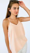 Everyday V-Neck Cami Top - Light Peach-100 Sleeveless Tops-Zenana-Coastal Bloom Boutique, find the trendiest versions of the popular styles and looks Located in Indialantic, FL