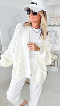 Sugar High Italian Cardigan- Off White-150 Cardigans/Layers-Italianissimo-Coastal Bloom Boutique, find the trendiest versions of the popular styles and looks Located in Indialantic, FL