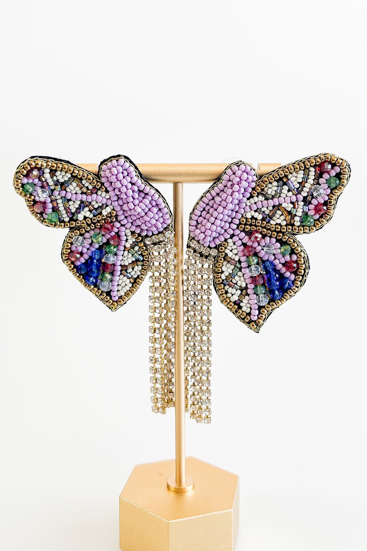 CZ Wings Earrings-230 Jewelry-Golden Stella-Coastal Bloom Boutique, find the trendiest versions of the popular styles and looks Located in Indialantic, FL