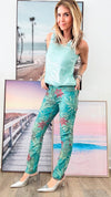 Flower Print Reversible Pants-170 Bottoms-Tempo-Coastal Bloom Boutique, find the trendiest versions of the popular styles and looks Located in Indialantic, FL