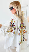 Grand Teton Embroidered Kimono-160 Jackets-TOUCHE PRIVE-Coastal Bloom Boutique, find the trendiest versions of the popular styles and looks Located in Indialantic, FL