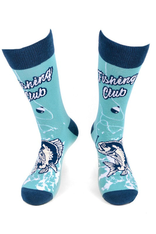 Fishing Club Novelty Socks-260 Other Accessories-Selini New York-Coastal Bloom Boutique, find the trendiest versions of the popular styles and looks Located in Indialantic, FL