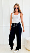 Contrast Waistband Pants-170 Bottoms-Galita-Coastal Bloom Boutique, find the trendiest versions of the popular styles and looks Located in Indialantic, FL