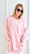 Love Out Loud Sweatshirt - Rose-130 Long Sleeve Tops-Rousseau-Coastal Bloom Boutique, find the trendiest versions of the popular styles and looks Located in Indialantic, FL