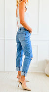 High Waisted Straight Jeans-190 Denim-Vibrant M.i.U-Coastal Bloom Boutique, find the trendiest versions of the popular styles and looks Located in Indialantic, FL