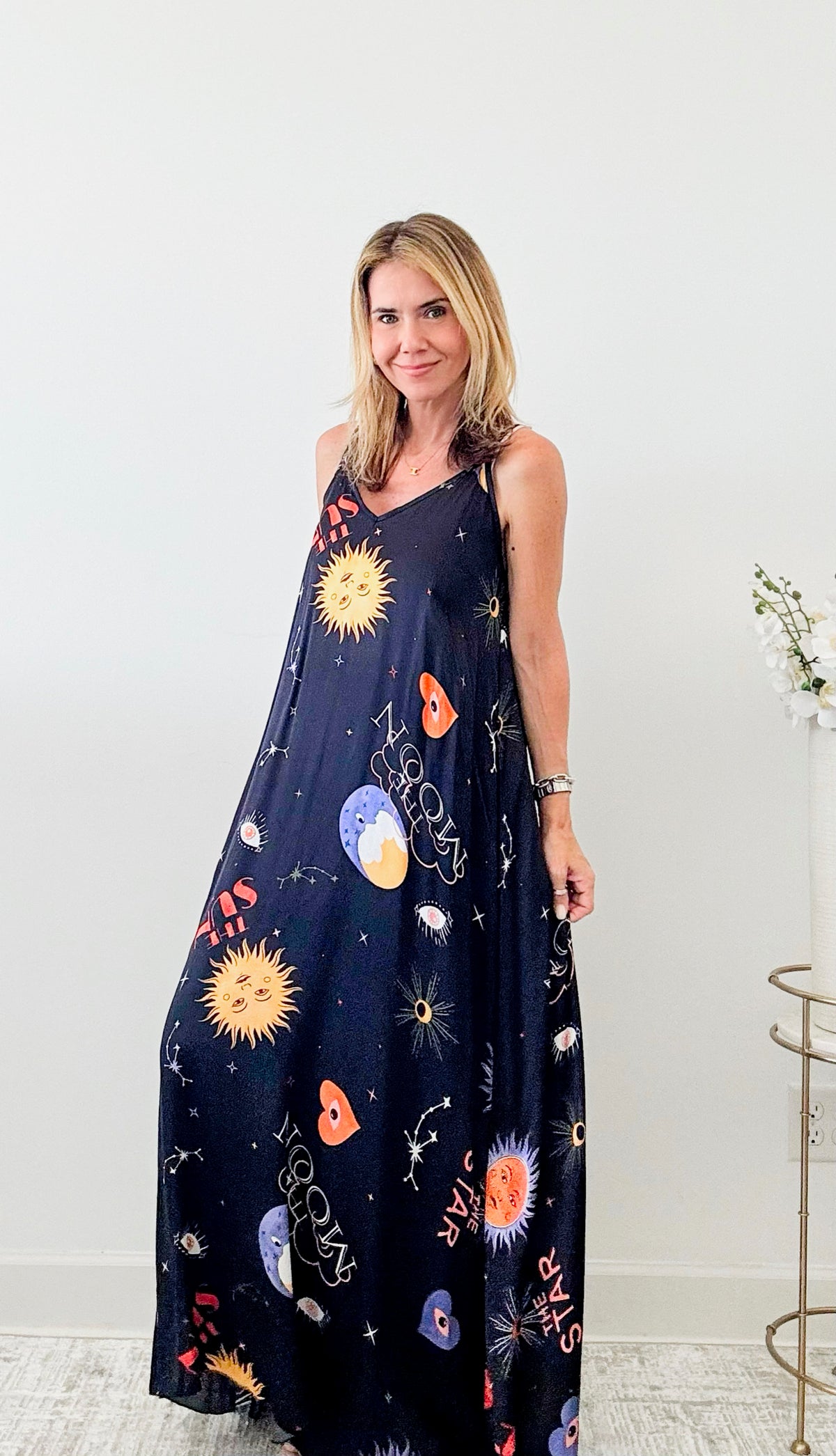 Sun , Moon + Stars Italian Maxi-200 Dresses/Jumpsuits/Rompers-Germany-Coastal Bloom Boutique, find the trendiest versions of the popular styles and looks Located in Indialantic, FL