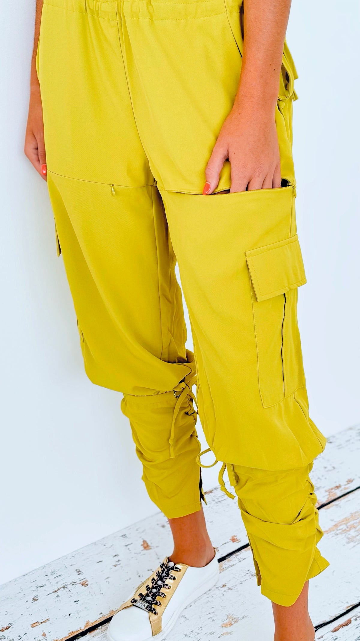 Cutting Edge Ruched Sweatpants - Citron-170 Bottoms-rivir-Coastal Bloom Boutique, find the trendiest versions of the popular styles and looks Located in Indialantic, FL