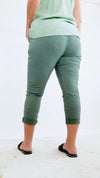 Curvy Love Endures Italian Jogger - Olive-180 Joggers-Yolly-Coastal Bloom Boutique, find the trendiest versions of the popular styles and looks Located in Indialantic, FL