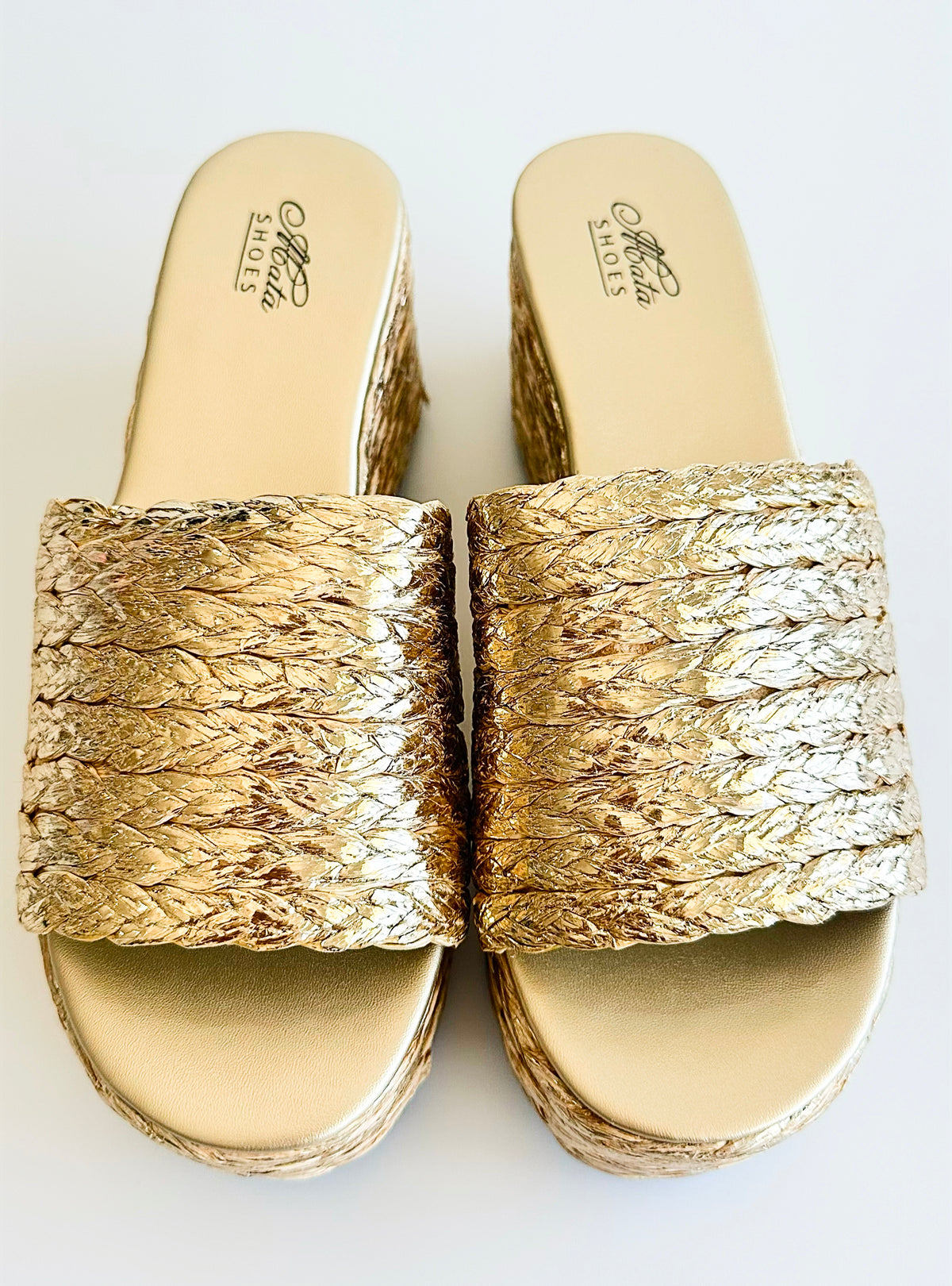 Platform Metallic Slide Wedges-250 Shoes-Let´s see style / Grace Your Style-Coastal Bloom Boutique, find the trendiest versions of the popular styles and looks Located in Indialantic, FL