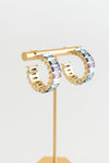 Baguette Hoop Earrings - Multi-230 Jewelry-Golden Stella-Coastal Bloom Boutique, find the trendiest versions of the popular styles and looks Located in Indialantic, FL